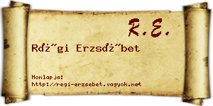 Régi Erzsébet névjegykártya